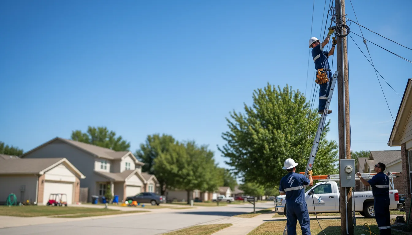 Residential electrician providing installation services in D Hanis, TX